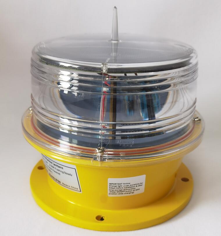 Solar powered aviation lights